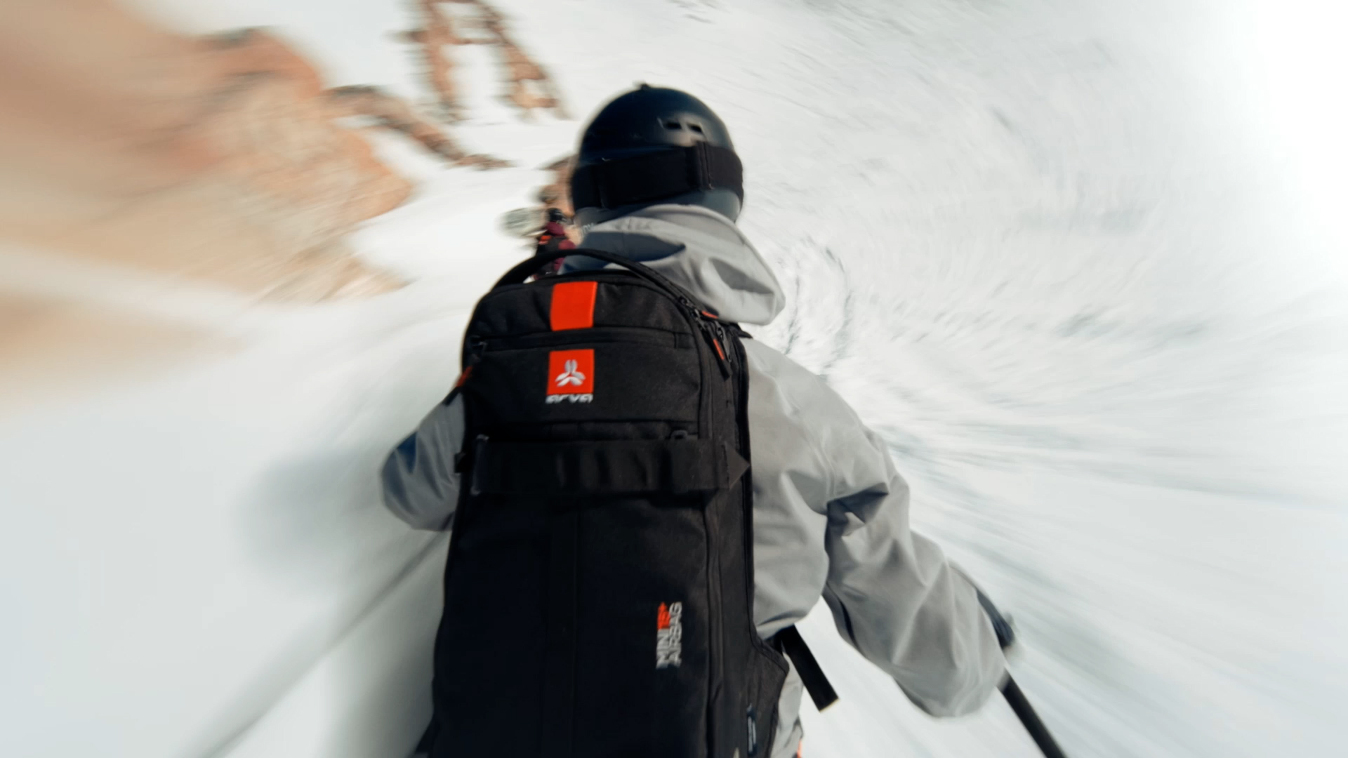 Arva Mini 15+ commercial film still — Zermatt ski slope, avalanche safety equipment, Arthur Tillier Mountain DOP & Cam Op